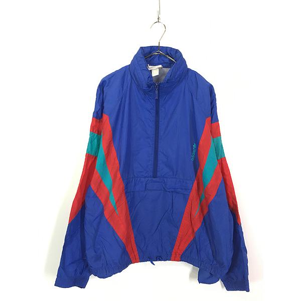 古着 90s adidas クレイジー パターン ハーフジップ 2way