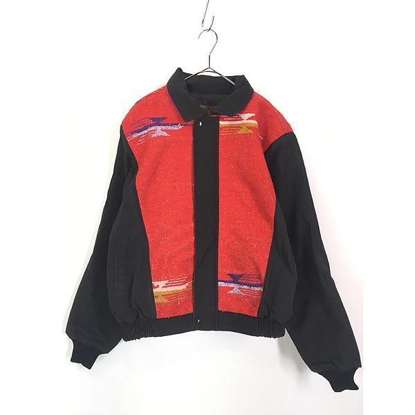 古着 90s USA製 David James 民族 ネイティブ ブランケット コットン 