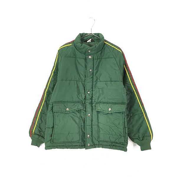 古着 70s USA製 Swingster 袖ライン パデッド 光沢 ナイロン