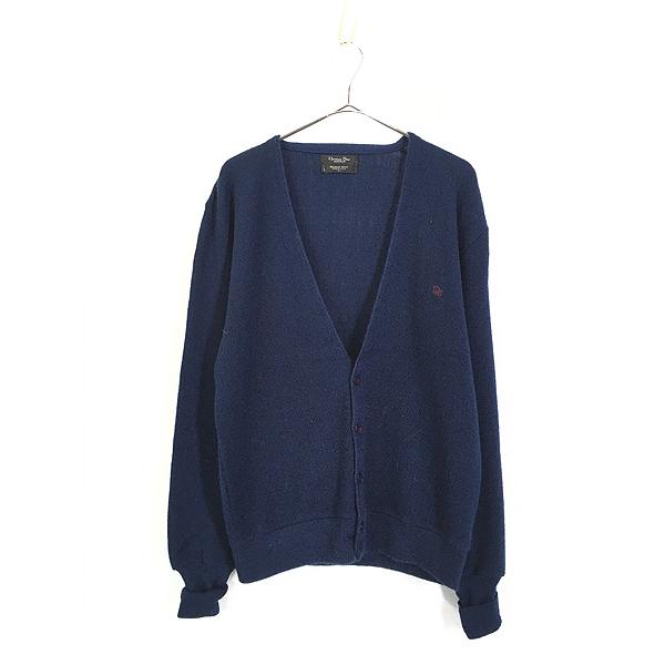古着 80s USA製 Christian Dior ワンポイント アクリル ニット
