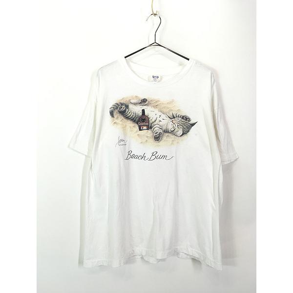 古着 90s USA製 「Copurrtone」 猫 ネコ アニマル パロディ T 古着 90s USA製 「Copurrtone」 猫 ネコ アニマル パロディ T