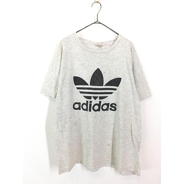 古着 80-90s Canada製 adidas BIG トレフォイル Tシャツ L 古着 80-90s Canada製 adidas BIG トレフォイル Tシャツ L