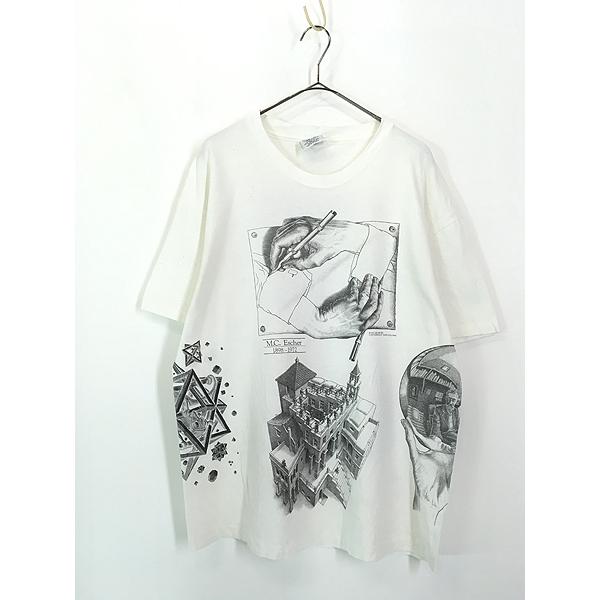 古着 90s USA製 M.C. Escher エッシャー 豪華 マルチ オールド 古着 90s USA製 M.C. Escher エッシャー 豪華 マルチ オールド