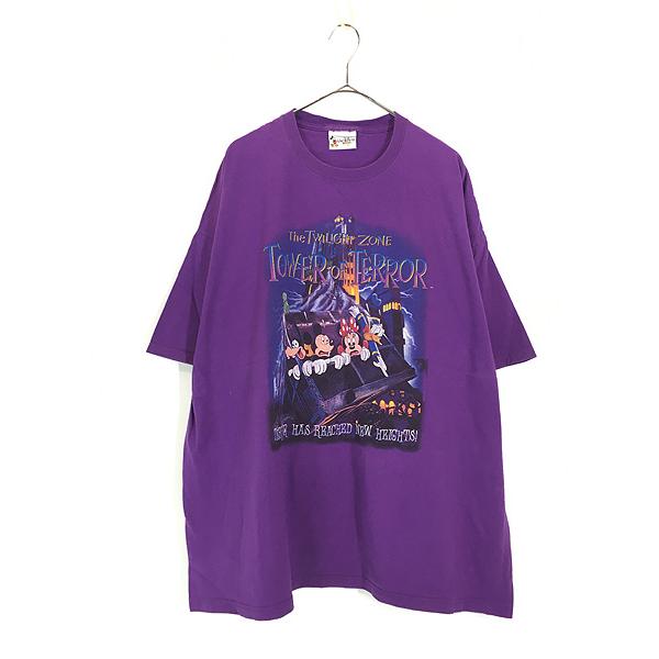 古着 90s USA製 Disney Mickey 「TOWER OF TERROR」 アトラクション T 