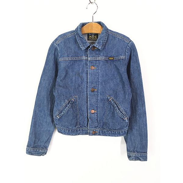 キッズ 古着 70s USA製 BULE BELL MAVERICK 濃紺 デニム ワーク 