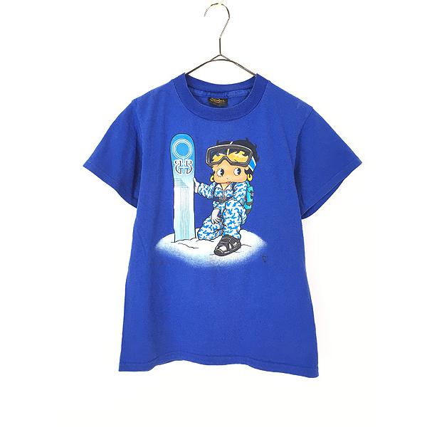 レディース 古着 90s BETTY BOOP ベティ 「GIRLS RULE!」 スノボー 
