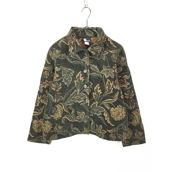 レディース 古着 FIRST OPTION 花 ボタニカル シック デザイン