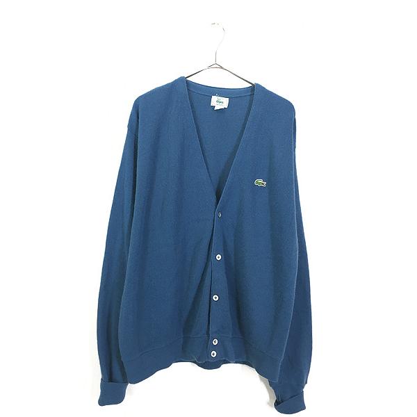 古着 80s USA製 IZOD LACOSTE ワニ パッチ アクリル ニット 