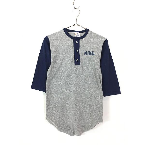 古着 70s USA製 NIKE ゴツナイキ ヘンリーネック ベースボール T 古着 70s USA製 NIKE ゴツナイキ ヘンリーネック ベースボール T