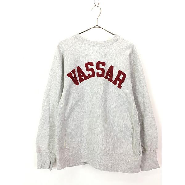 古着 80s USA製 Champion Reverse Weave 「VASSAR」 フロッキー 