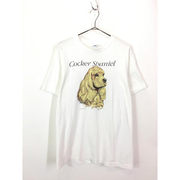 古着 90s USA製 犬 コッカー スパニエル アニマル Tシャツ M : 古着屋 