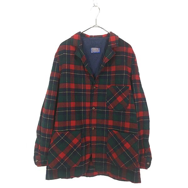 古着 70s USA製 Pendleton タータン チェック ウール テーラード 