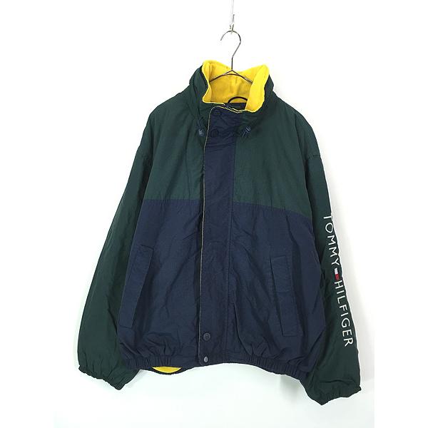 古着 90s TOMMY HILFIGER ロゴ 刺しゅう 裏地フリース 2way