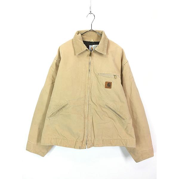 80S　USA製　Carhartt　デトロイトジャケット　裏地ブランケット 古着 80s USA製 Carhartt 裏地 ストライプ ブランケット