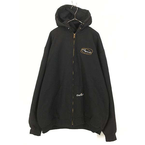 古着 90s Carhartt 裏地 サーマル ワンポイント 刺しゅう スウェット