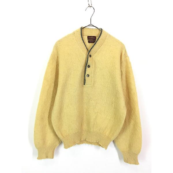 古着 60s VAN HEUSEN 豪華 50% シャギー モヘア ウール ヘンリー 古着 60s VAN HEUSEN 豪華 50% シャギー モヘア ウール ヘンリー