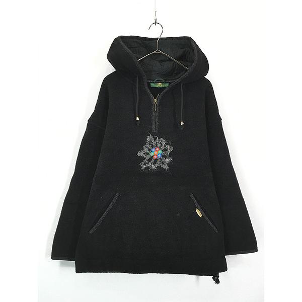 古着 90s Austria製 GIESSWEIN 圧縮 ボイルド ウール ハーフジップ  