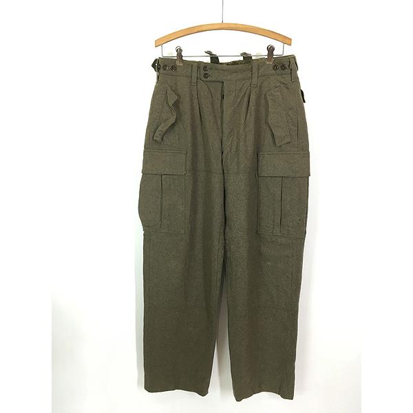 古着 60s ドイツ軍 ダブルニー 圧縮 ヘビー ウール トラウザーズ 古着 60s ドイツ軍 ダブルニー 圧縮 ヘビー ウール トラウザーズ