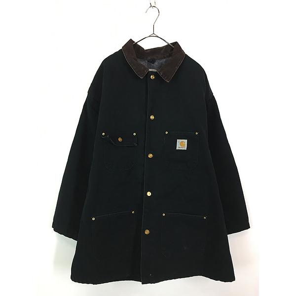 古着 90s Carhartt 裏地 ブランケット ブラック ダック ミシガンチョア