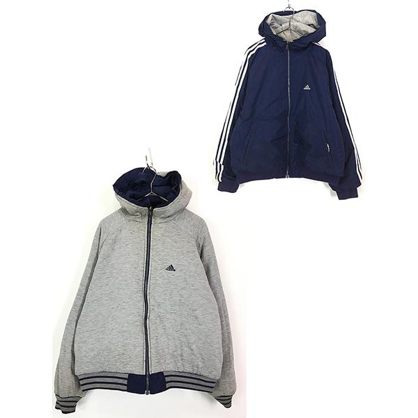 古着 90-00s adidas ナイロン × スウェット リバーシブル