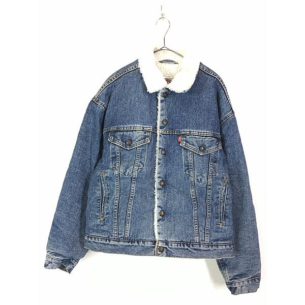 古着 90s USA製 Levi's 70609-4891 ブルー デニム ボア トラッカー