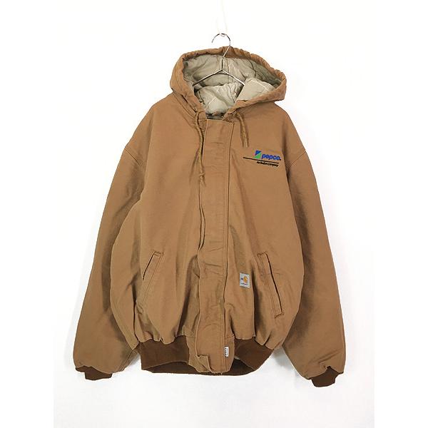 古着 Carhartt 「FR」 比翼 ブラウン ダック パデット 古着 Carhartt 「FR」 比翼 ブラウン ダック パデット