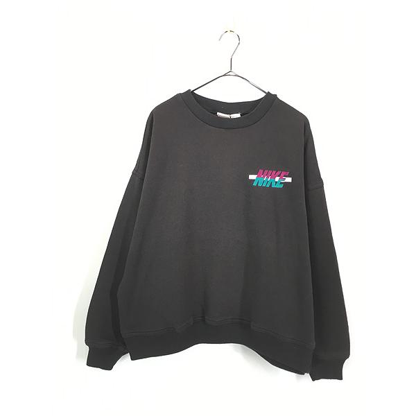 古着 90s NIKE バイカラー 刺しゅう スウェット トレーナー L