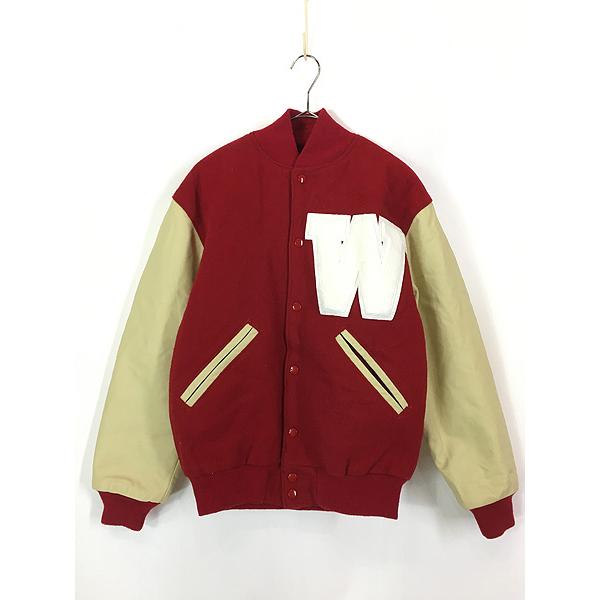古着 90s USA製 Ripon Jackets 「W」 本革 レザー ウール 古着 90s USA製 Ripon Jackets 「W」 本革 レザー ウール