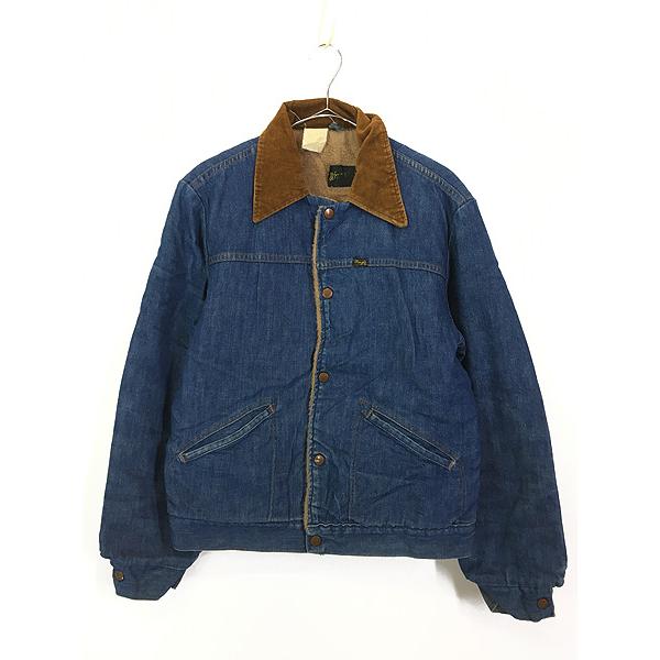 古着 70s USA製 Wrangler 襟コーデユロイ ボア デニム ランチ 