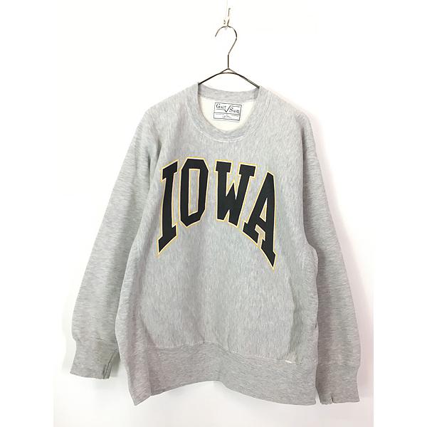 古着 90s USA製 「IOWA」 カレッジ リバース タイプ ヘビー