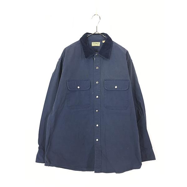 Vintage00's紺L.L.Beanライナー付メルトンシャツ Vintage00s紺L.L.Beanライナー付メルトンシャツ