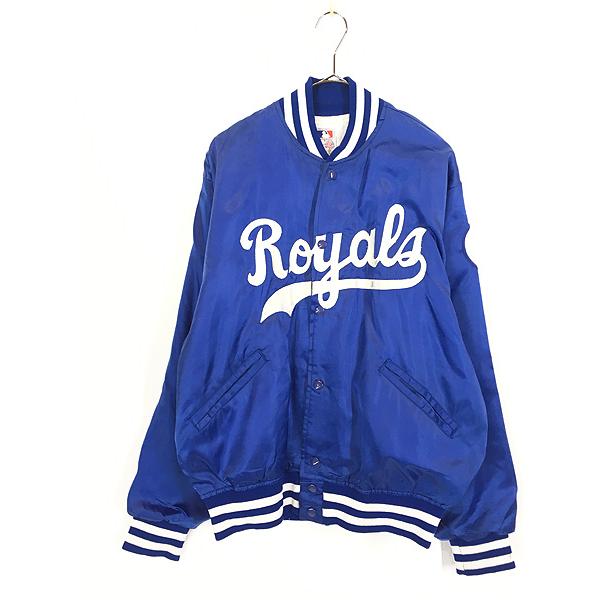 古着 80s USA製 MLB KansasCity Royals ロイヤルズ 光沢 サテン 古着 80s USA製 MLB KansasCity Royals ロイヤルズ 光沢 サテン
