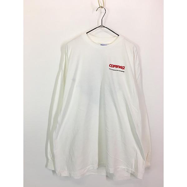 90s USA製古着　ヴィンテージ　長袖Tシャツ　ロンT 企業T　COMPAQ 古着 90s USA製 COMPAQ 「COMPAQ TRAINING」 PC パソコン