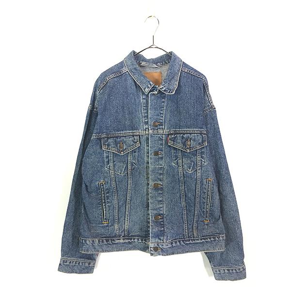 90s LEVI'S デカパッチ　gジャン　ビッグサイズ　トラッカージャケット Levi's】90sトラッカージャケット（デニムジャケット）｜Levi's