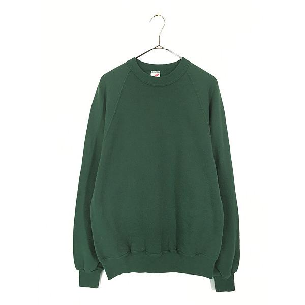 90s 古着 JERZEES ブランク スウェット 無地 緑 XL オールド 【公式通販】