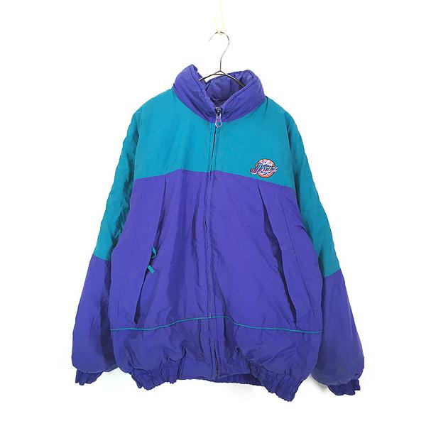 古着 NBA UtahJazz ジャズ 2way パデット ナイロン ジャケット L 古着 NBA UtahJazz ジャズ 2way パデット ナイロン ジャケット L