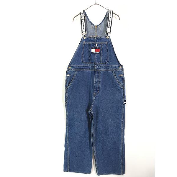 古着 90s TOMMY JEANS フラッグ ロゴ パッチ デニム