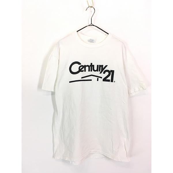 古着 90s USA製 Hanes 「Century 21」 ロゴ Tシャツ XL : 古着屋