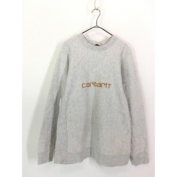 古着 80s Carhartt BIG ロゴ 刺しゅう リバース タイプ スウェット