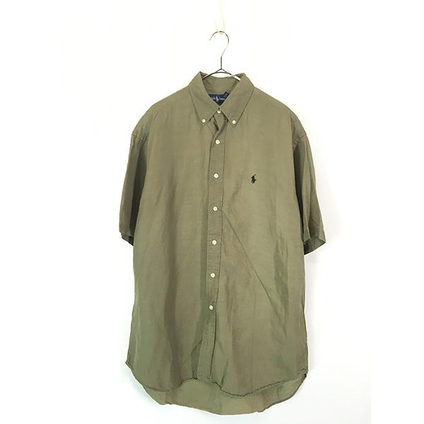 古着 90s Ralph Lauren 「BLAKE」 ワンポイント ソリッド シルク 