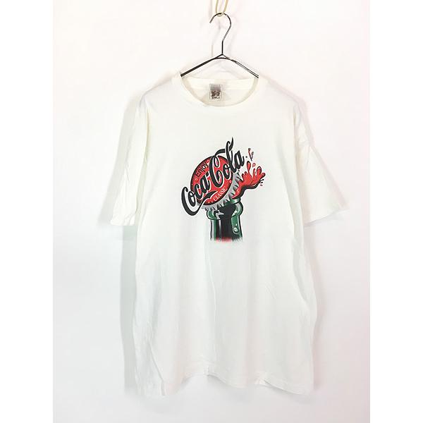 古着 90-00s USA製 Coca-Cola コーラ 企業 グラフィック Tシャツ XL