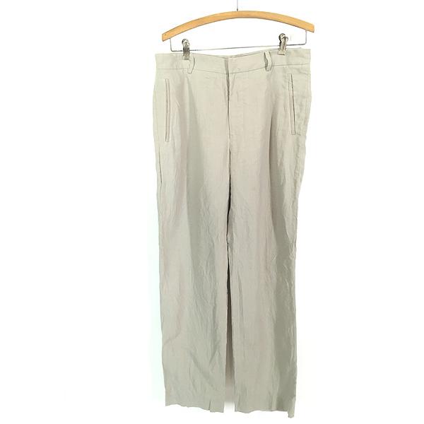 古着 90s DKNY 100% リネン スラックス パンツ スリムストレート W32