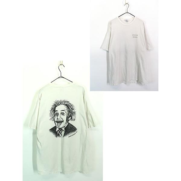 90s～00s  Einstein イラスト ワイド Tシャツ 00s 