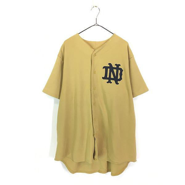 古着 90s USA製 Notre Dame カレッジ ベースボール シャツ XL : 古着屋 