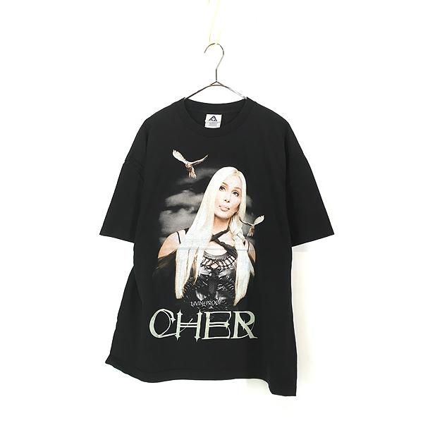 90s 00s USA製 CHER 半袖Tシャツ ツアーT バンドT バンT 古着 00s