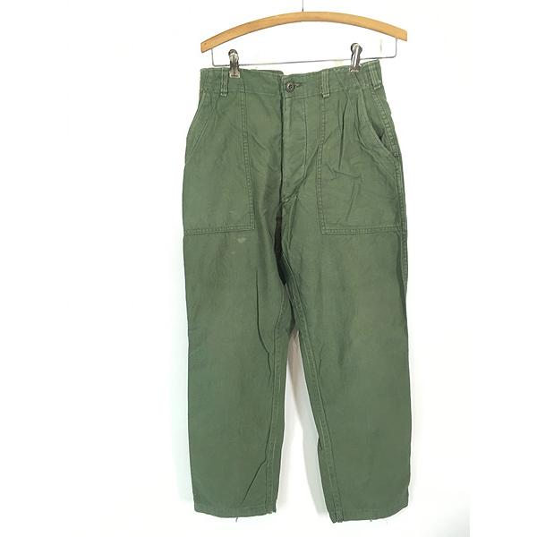 60s US ARMY ベイカーパンツ コットン100 ミリタリー W37 古着 60s 米軍 US ARMY 100%コットンサテン ミリタリー ベイカー