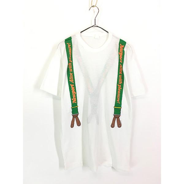 古着 90s USA製 Newport タバコ シガレット サスペンダー だまし