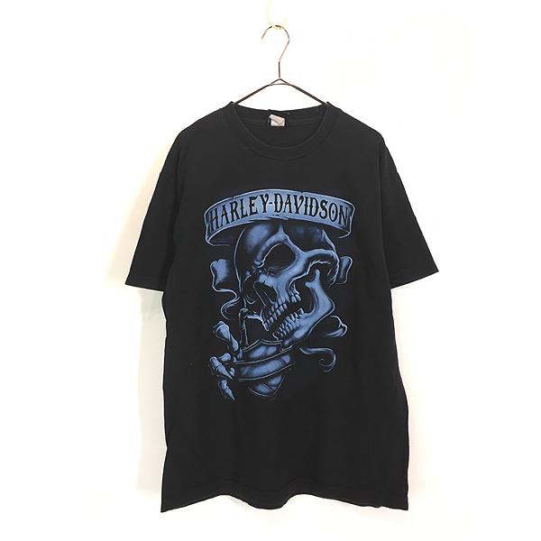 古着 10s HARLEY DAVIDSON スカル ボーン バー&シールド