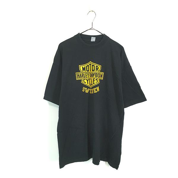 古着 90-00s ギリシャ製 HARLEY DAVIDSON CLUB SWEDEN バー&シールド T 