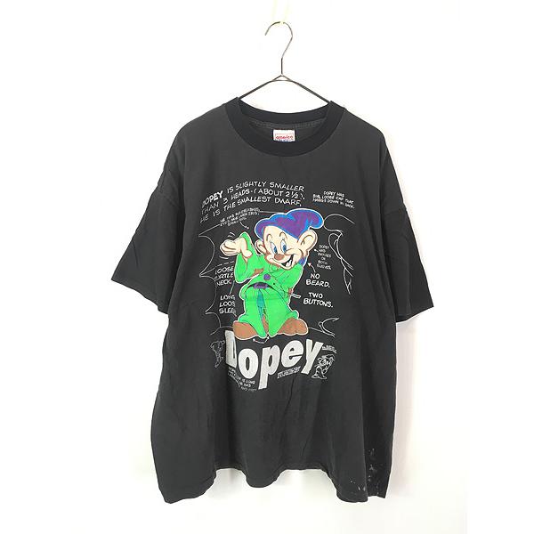 古着 90s USA製 Disney 白雪姫 7人の小人 Dopey おとぼけ T 古着 90s USA製 Disney 白雪姫 7人の小人 Dopey おとぼけ T